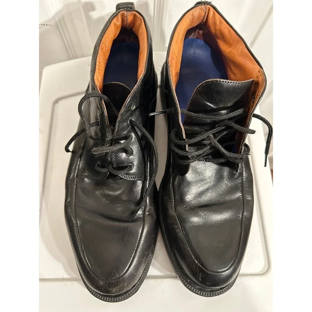 Johnston & Murphy Dress Shoes Men's 11 Black Leather